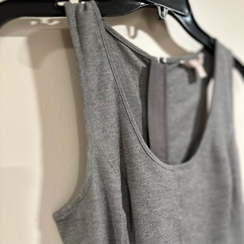 Banana Republic Gray Sleeveless Fitted & Flare Drop Waist Mini Dress Size 0 - Picture 6 of 15